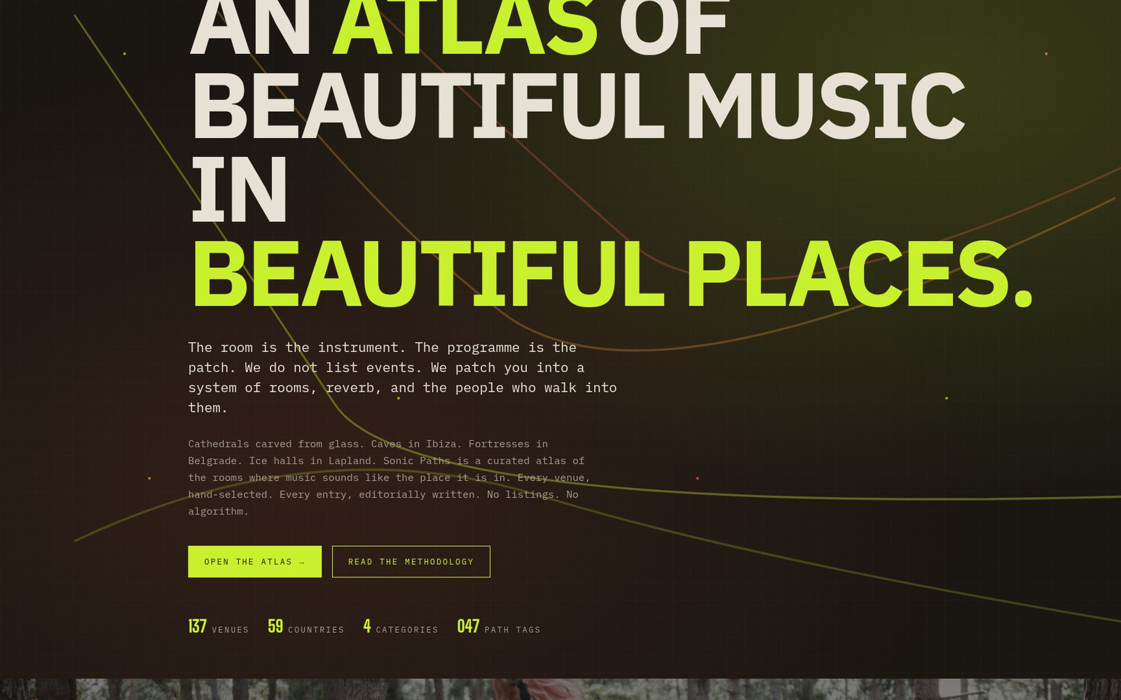Sonic Paths editorial atlas of music venues website